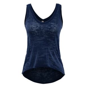 Navy blue burnout flowy lounge relaxed tank top